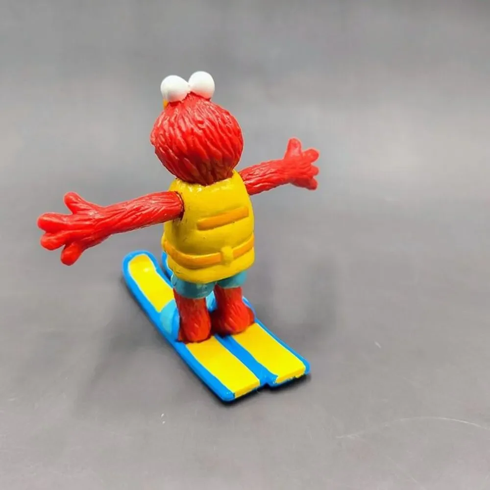 Vintage Sesame Street Beach PVC Figure Lot - Cookie Monster, Bert, Ernie, Elmo